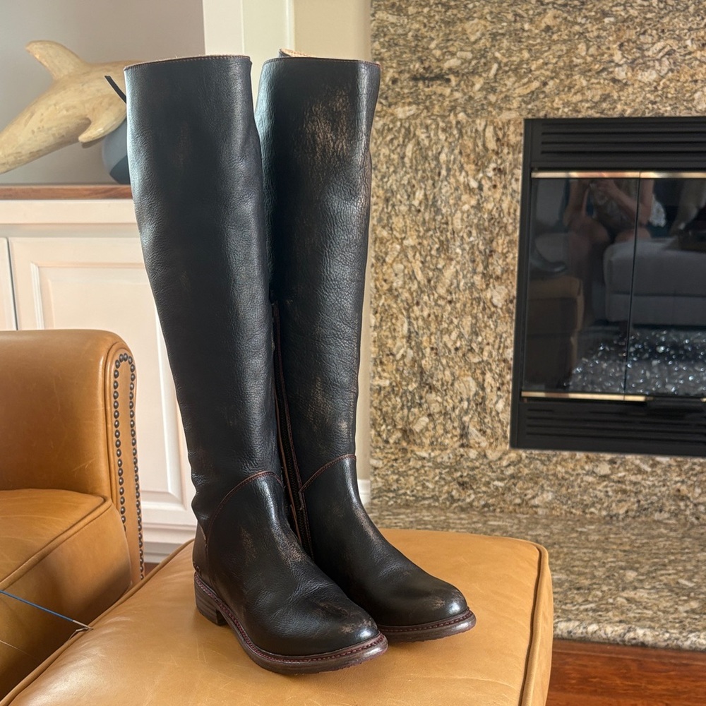 Bed Stu Black Manchester Knee Boots